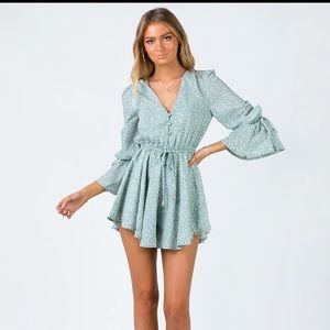 NWT Cierra Romper Green - Princess Polly